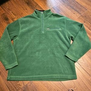GAP Fleece Men's Medium Green Jacket Quarter Zip Sweatshirt Top
